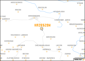 map of Krzeszów