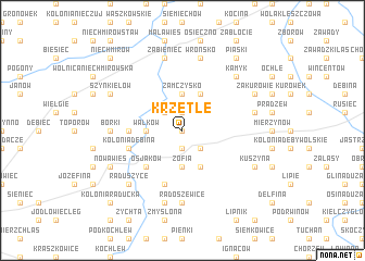 map of Krzętle