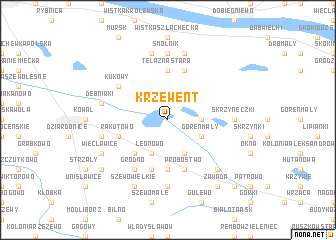 map of Krzewent