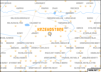 map of Krzewo Stare