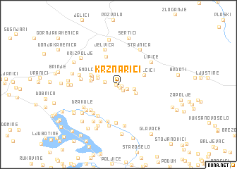 map of Krznarići