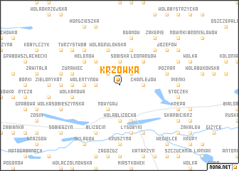 map of Krzówka