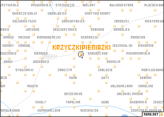 map of Krzyczki Pieniążki