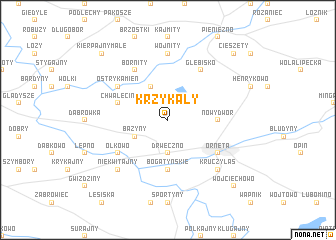 map of Krzykały