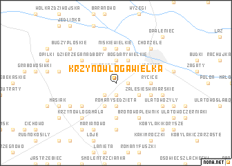 map of Krzynowłoga Wielka