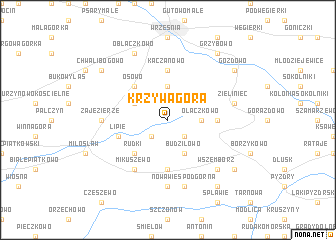 map of Krzywa Góra