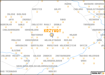 map of Krzywdy