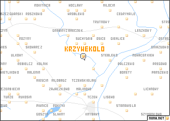 map of Krzywe Koło