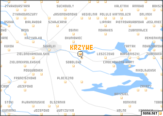 map of Krzywe