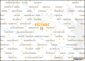 map of Krzywiec