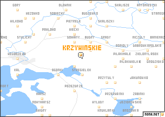 map of Krzywińskie