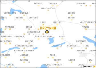 map of Krzywka