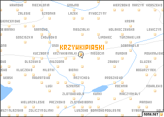 map of Krzywki Piaski