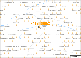 map of Krzywosadz