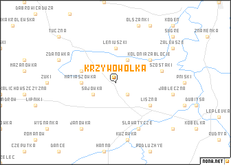 map of Krzywowólka