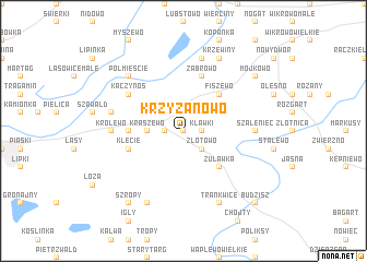 map of Krzyżanowo