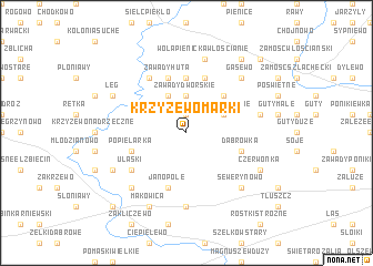 map of Krzyżewo Marki