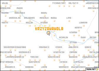 map of Krzyżowa Wola