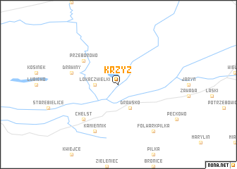 map of Krzyż