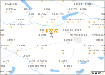 map of Krzyż