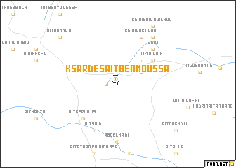 map of Ksar des Aït Ben Moussa