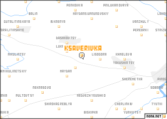 map of Ksaverivka