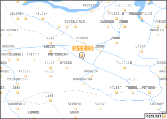 map of Ksebki