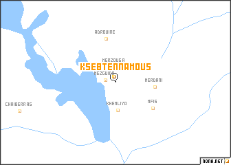 map of Ksebt en Namous