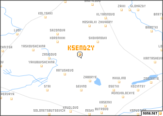 map of Ksendzy