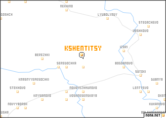 map of Kshentitsy