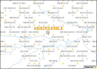 map of Książnice Małe