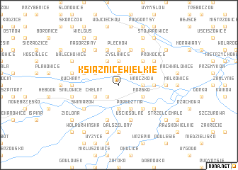 map of Książnice Wielkie