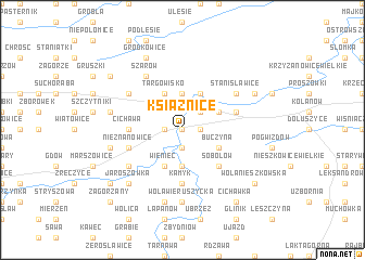 map of Książnice
