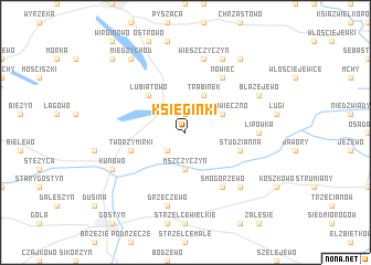 map of Księginki