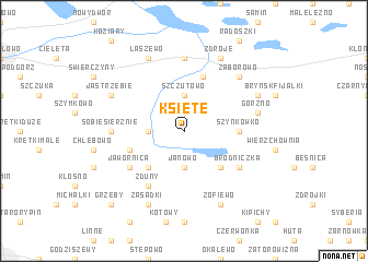 map of Księte