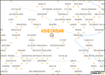 map of Księża Niwa