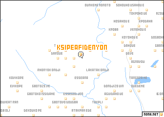 map of Ksipé Afidényon