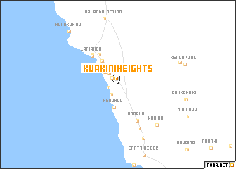 map of Kuakini Heights