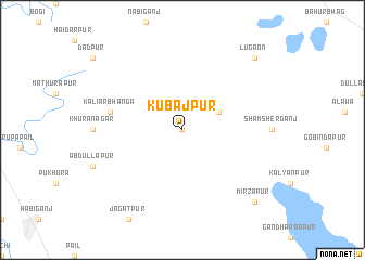 map of Kubājpur