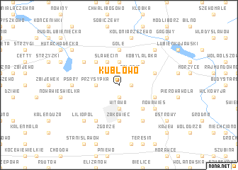 map of Kubłowo