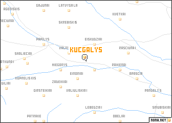 map of Kučgalys