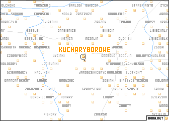 map of Kuchary Borowe