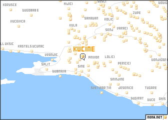 map of Kučine