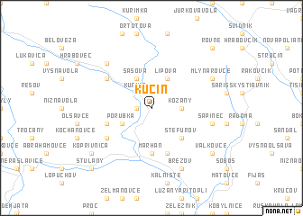 map of Kučín