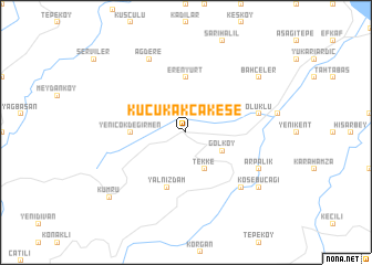 map of Küçükakçakese