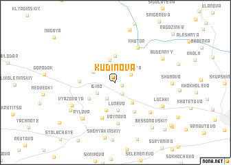 map of Kudinova