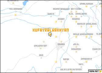 map of Kufayr al Wakhyān