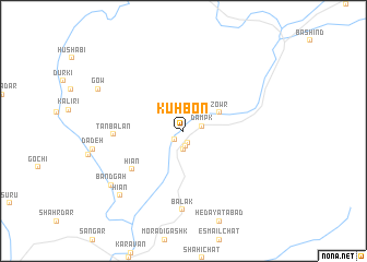 map of Kūhbon