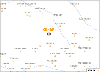 map of Kūhdel