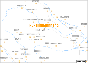 map of Kūh-e Mahjanābād